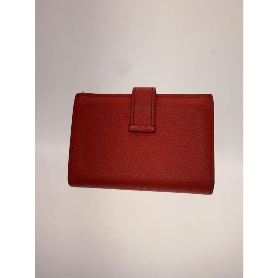 HERMES◇ベアン/名刺入れ/X刻印/カードケース/レザー/ピンク