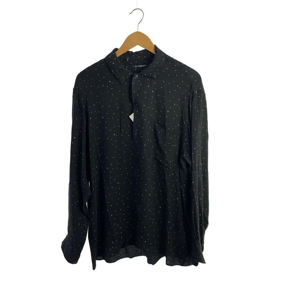 MAATEE&SONS　25AW OP COLLLAR SHIRTS DOTS MAATEE&SONS◇25AW/OP COLLLAR SHIRTS DOTS/長袖シャツ/3/レーヨン/BLK