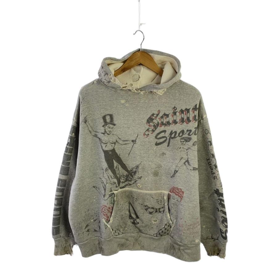 SAINT MICHAEL◇25AW/HOODIE DRAWING/×Alexis Ross/パーカー/L