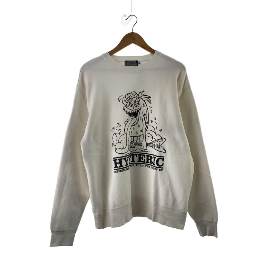 HYSTERIC GLAMOUR◇スウェット/XL/コットン/WHT : セカンドストリート