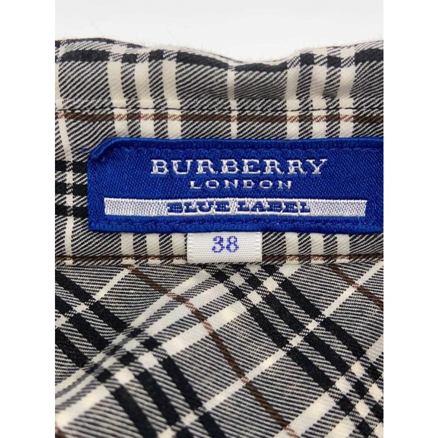 BURBERRY BLUE LABEL◇ワンピース/38/コットン/GRY/チェック/E1J06-101