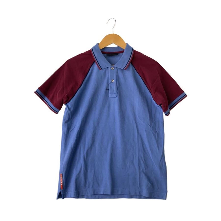 PRADA◇ポロシャツ/M/コットン/BLU/SJN207 R181 1PDE : セカンド