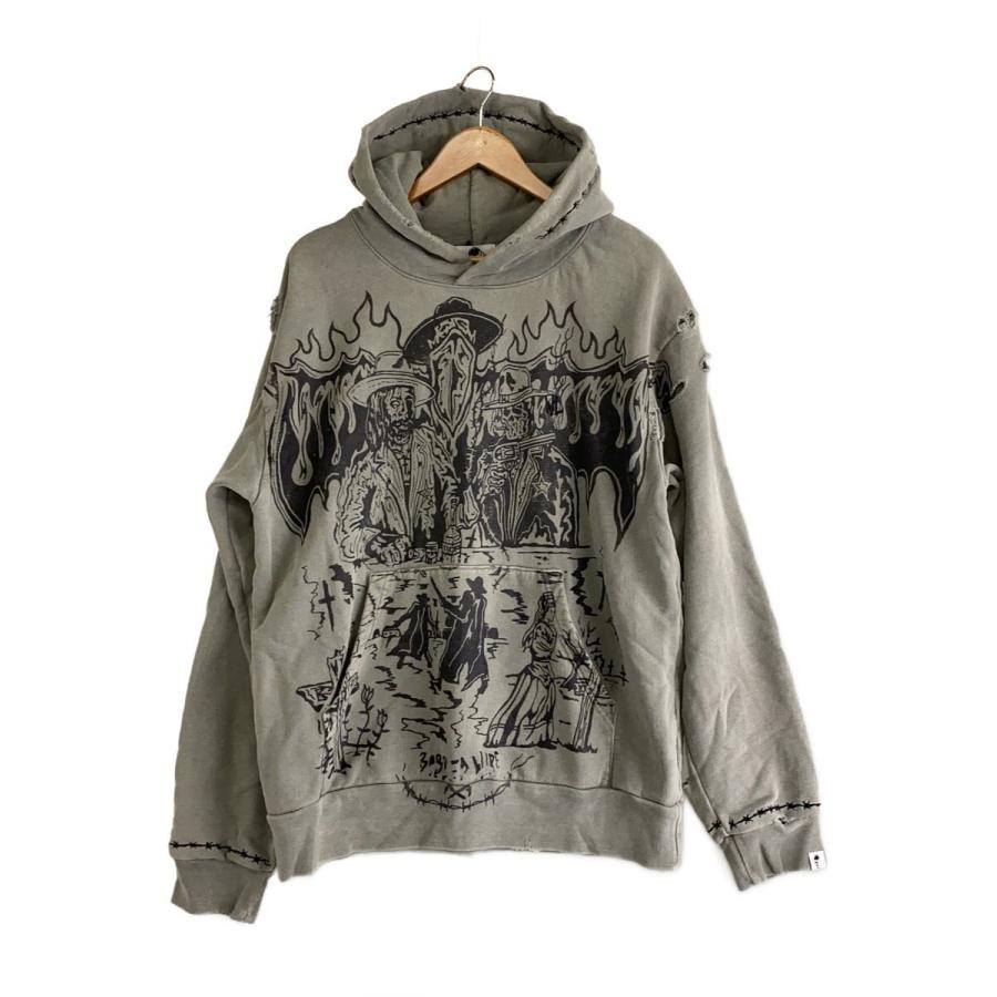 激レア VANS 90s ドクロ＆翼プリントパーカー ヴィンテージ Y2K y2k/warren lotas/パーカー/L/コットン/KHK// : セカンドストリート