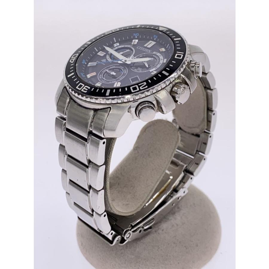 CITIZEN E101-S117445 ソーラー腕時計　アナログ　ステンレス CITIZEN◇ソーラー腕時計/アナログ/ステンレス/BLK/SLV/SS/E610