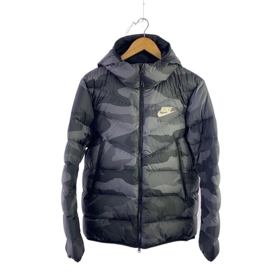 NIKE◇ダウンジャケット/L/ポリエステル/GRY/カモフラ/BV4764-083 