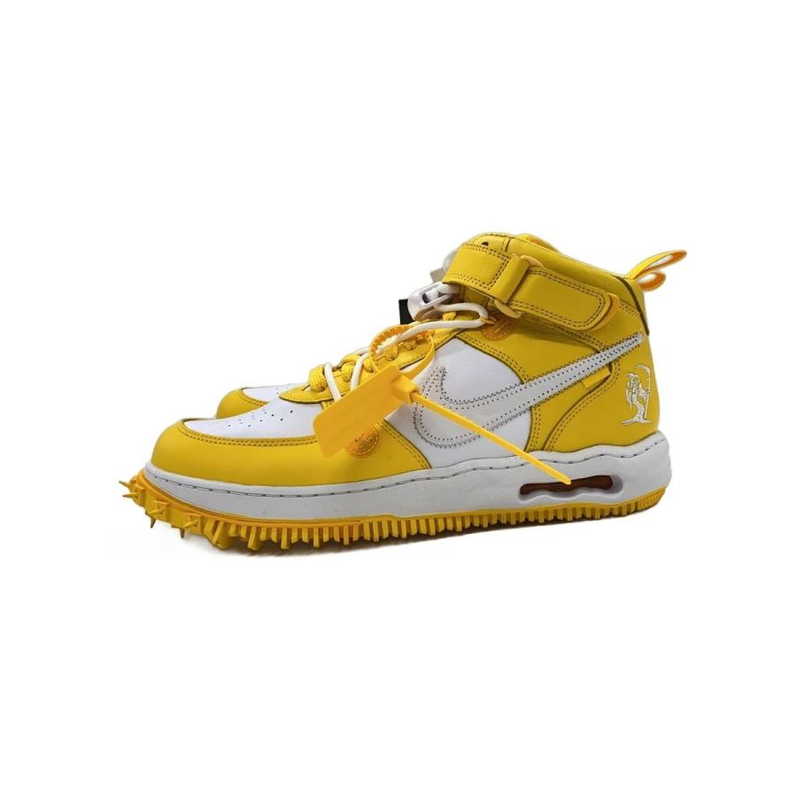 NIKE◇OFF-WHITE X AIR FORCE 1 MID_オフホワイト エアフォース ミッド 