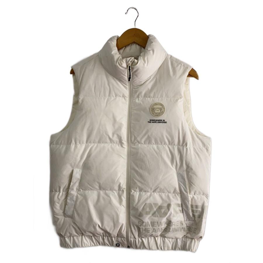 AAPE BY A BATHING APE◇ダウンベスト/M/ポリエステル/WHT
