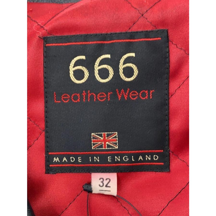 666 Leather Wear◆ダブルライダースジャケット/SIZE:32/レザー/ブラック｜ssol-shopping｜03