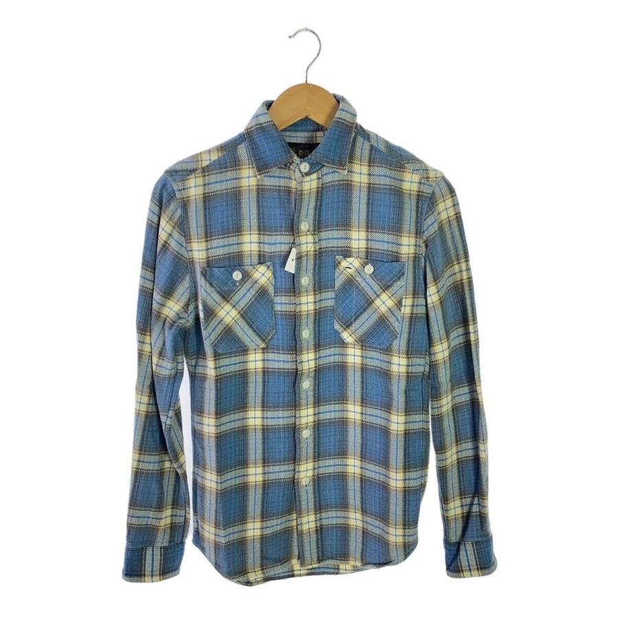 RRL◇復刻三ツ星タグ/ネルシャツ/SIZE:--/コットン/BLU/チェック RRL◇復刻三ツ星タグ/ネルシャツ/SIZE:--/コットン/BLU/チェック