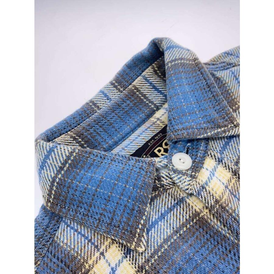 RRL◇復刻三ツ星タグ/ネルシャツ/SIZE:--/コットン/BLU/チェック RRL◇復刻三ツ星タグ/ネルシャツ/SIZE:--/コットン/BLU/チェック