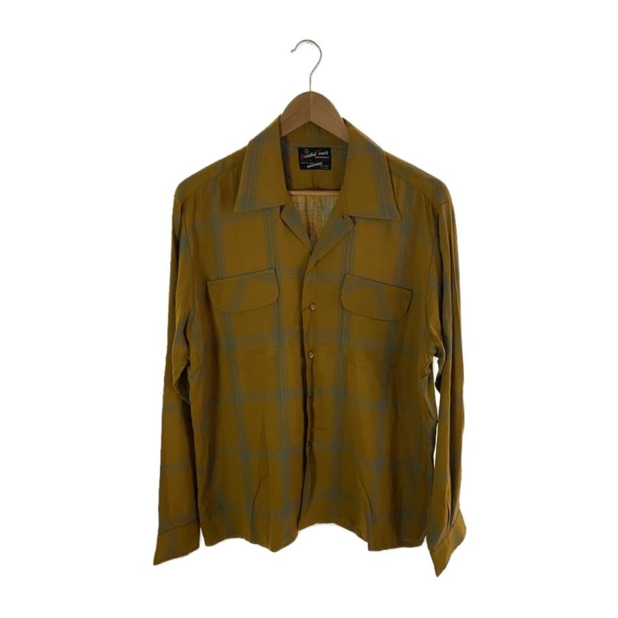 【早い者勝ち】　1960s レーヨンシャツ　オンブレ　開襟シャツ　vintage 古着 ヴィンテージ オンブレチェックレーヨン 開襟 シャツ【Don Manly