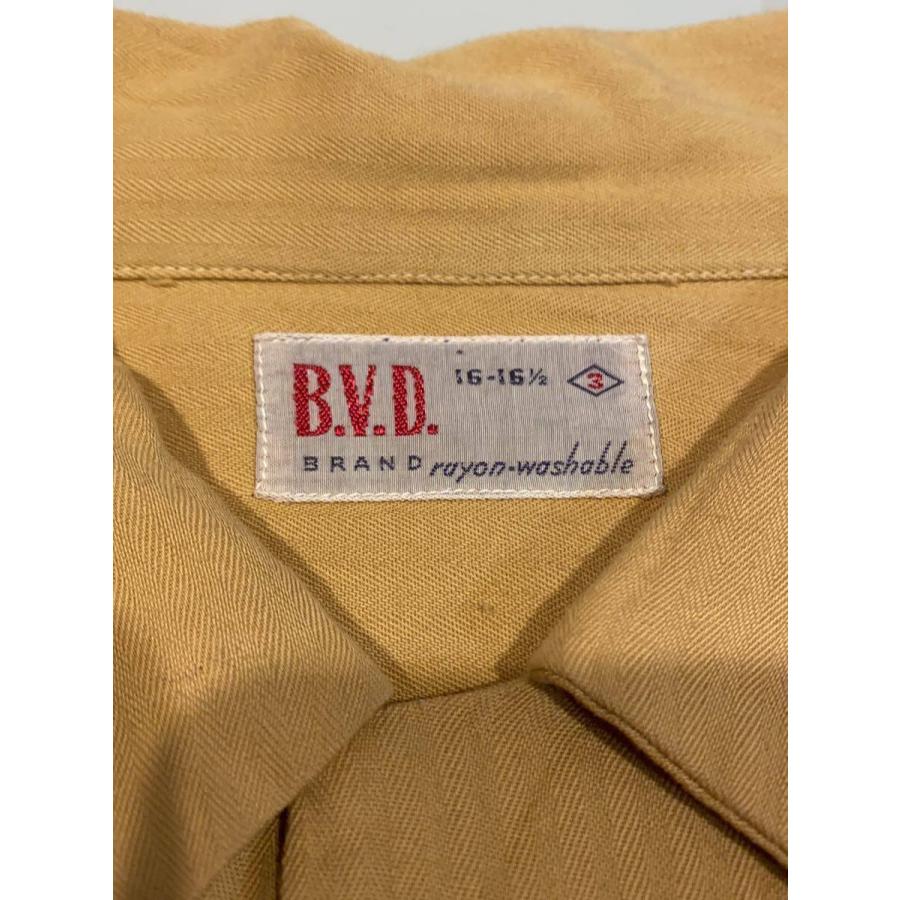 BVD◇Vintage/40s〜50s/ヘリンボーンレーヨンギャバシャツ/SIZE:3(16