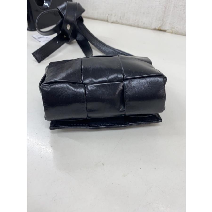 BOTTEGA VENETA ショルダーバッグ ブラック極美品 BOTTEGA VENETA◇ショルダーバッグ/レザー/BLK : セカンドストリート