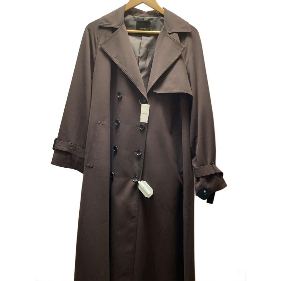 anuans◇ウールフレアトレンチコート/23AW/FREE/BRW/1523400361-0