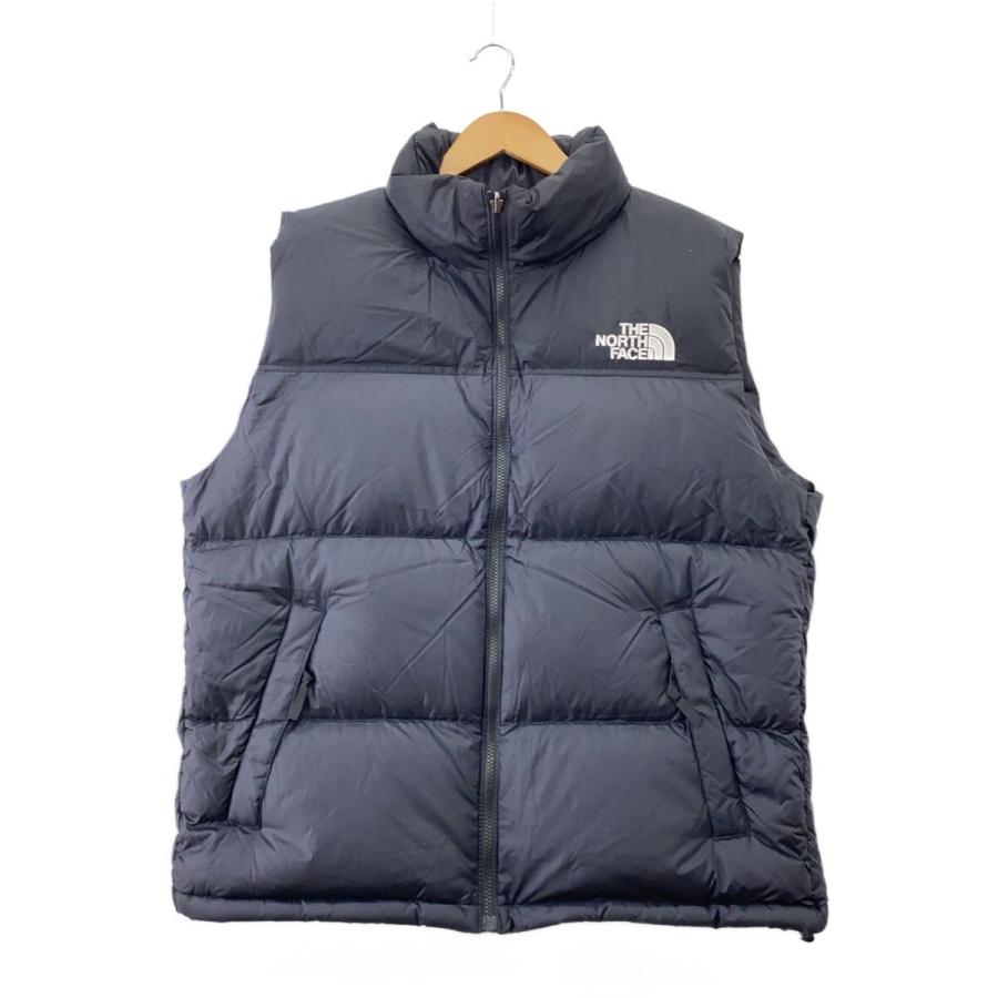 THE NORTH FACE◇NUPTSE VEST_ヌプシベスト/XXL/ナイロン/BLK/無地
