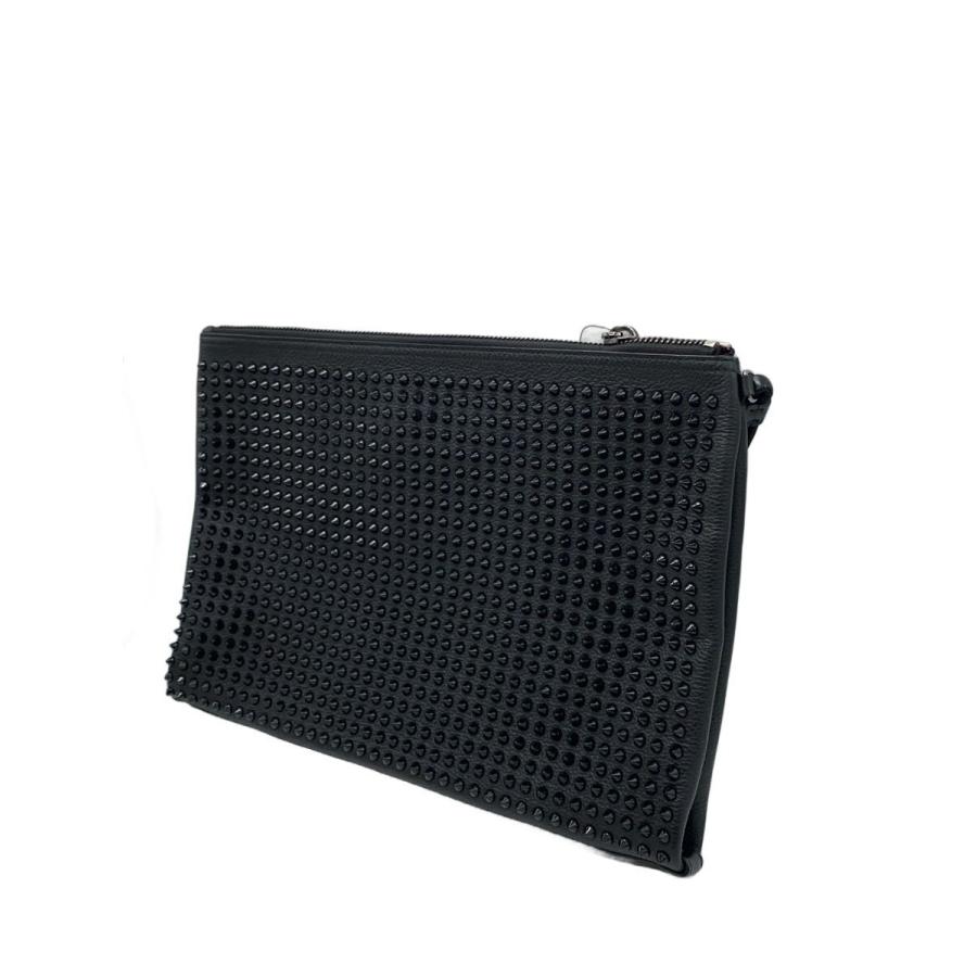 Christian Louboutin 黒 スタッズ クラッチバッグ Christian Louboutin◇クラッチバッグ/スパイクスタッズ/クラッチ