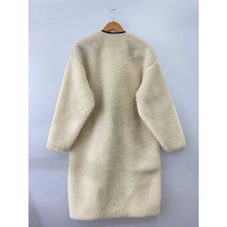 HYKE◇24aw/ボアロングコート/M/ポリエステル/WHT/242-17489 
