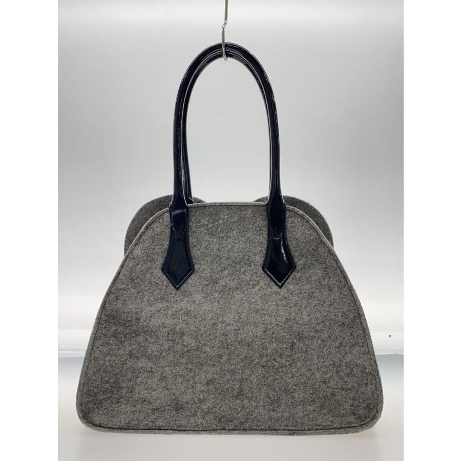Vivienne Westwood◇トートバッグ/ハートフェルト/オーブボタン/GRY 
