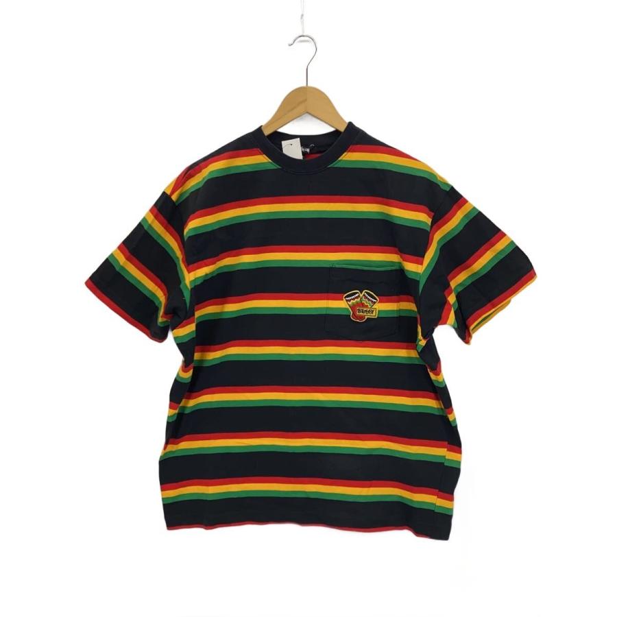 80s OLD STUSSY 黒タグ ラスタSロゴ ロンT USA製 STUSSY◇80s/ラスタ/オールドステューシー/USA製/黒タグ/Tシャツ/M