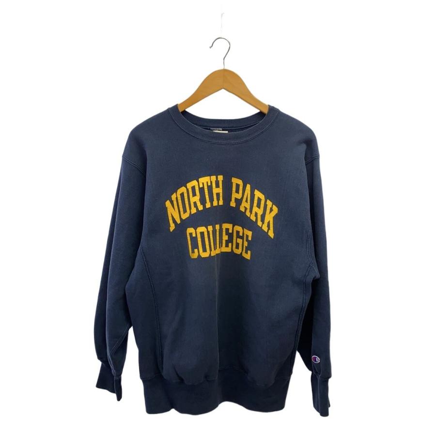 Champion◇スウェット/--/コットン/NVY/プリント/リバースウィーブ