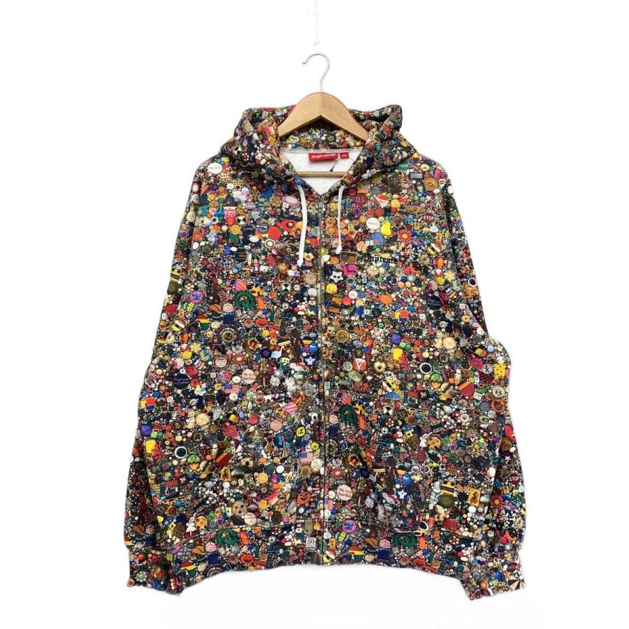 Supreme◇ジップパーカー/XL/コットン/マルチカラー/総柄/Mike Kelley 