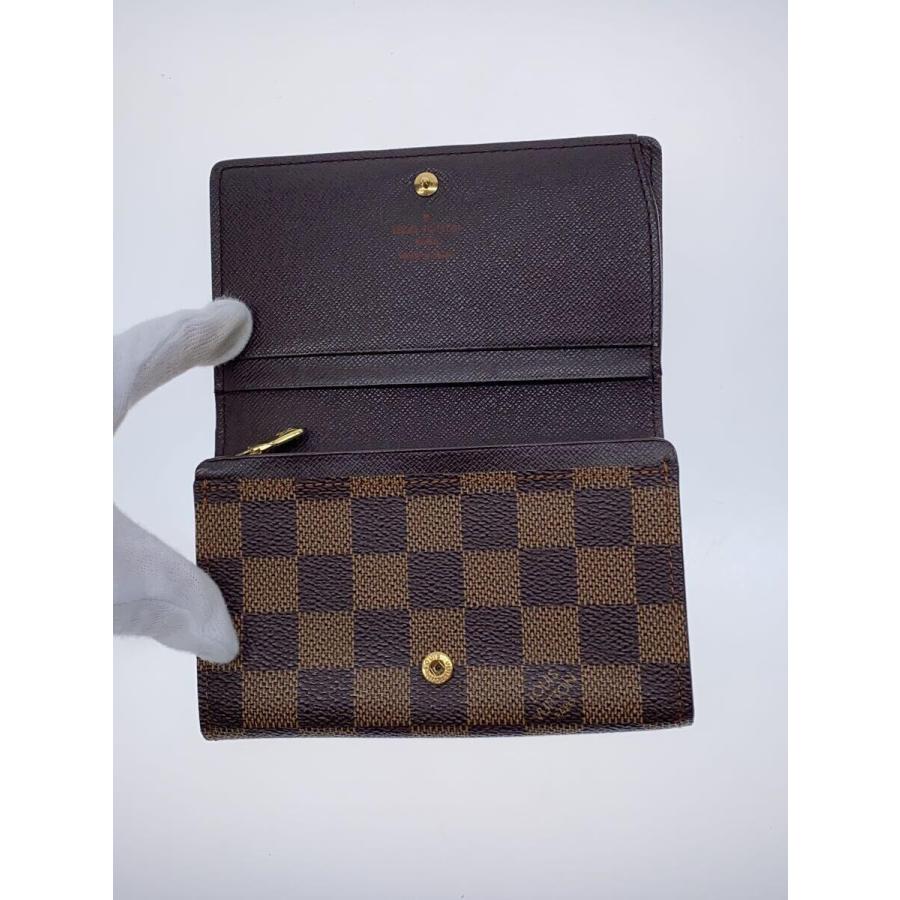 LOUIS VUITTON◆ポルトモネビエトレゾール/2つ折り財布/レザー/BRW/総柄/レディース/N61736｜ssol-shopping｜04