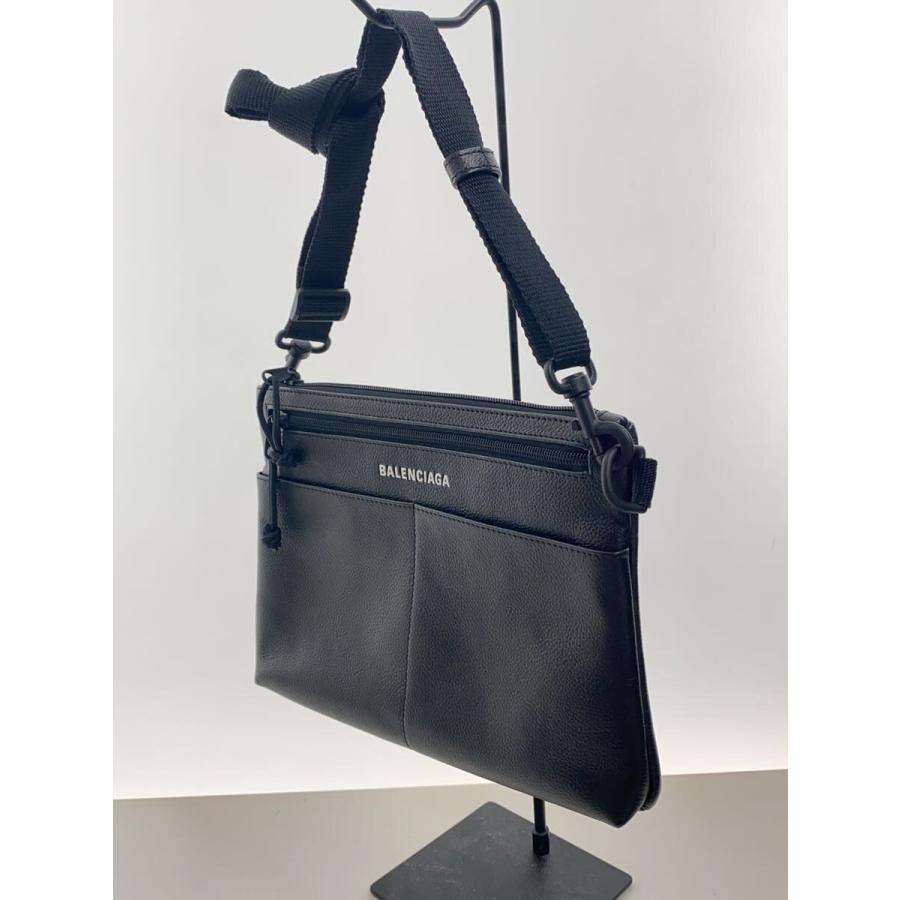 BALENCIAGA◇ショルダーバッグ/レザー/BLK/無地/673169 : セカンド