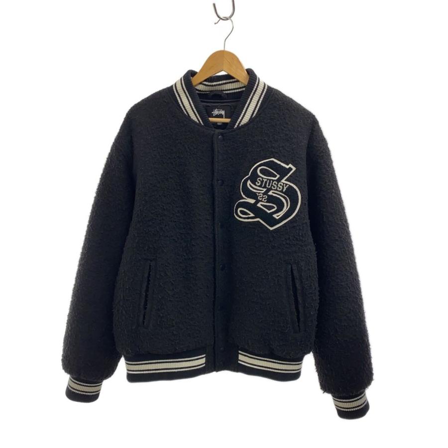 ステューシースタジャン STUSSY NEXUS7 30th RETROSPECTIVE leather sleeve varsity jacket L