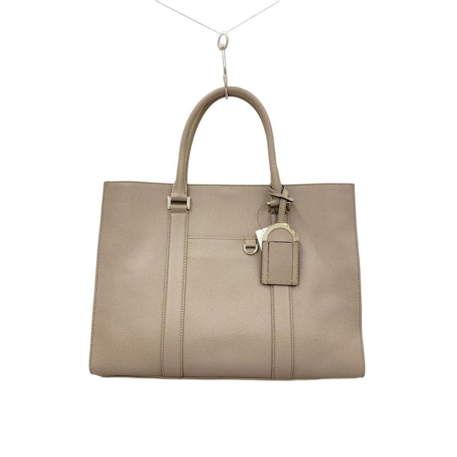 BVLGARI◇ブルガリマントート/汚れ有/トートバッグ/レザー/BEG