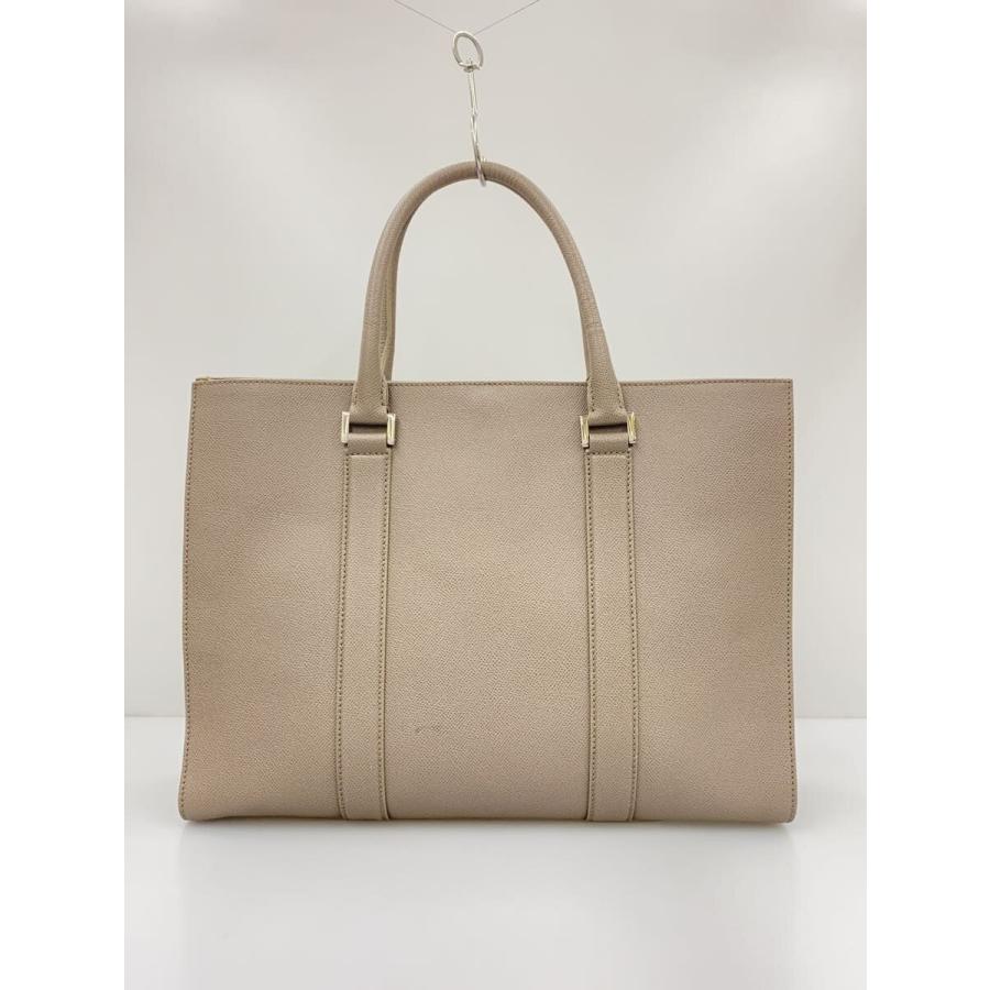 BVLGARI◇ブルガリマントート/汚れ有/トートバッグ/レザー/BEG