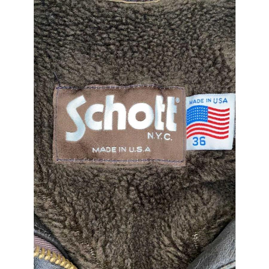 Schott◇A-2/ボアライナー/レザージャケット・ブルゾン/36/レザー/BRW