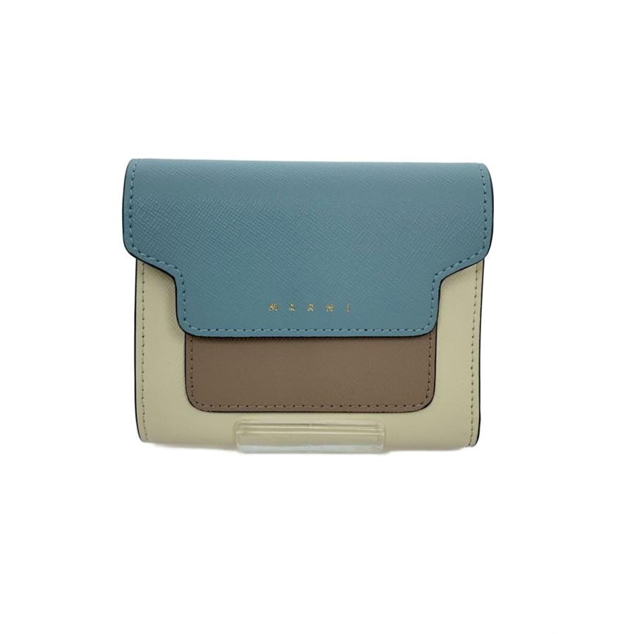 MARNI◇3つ折り財布/レザー/BLU/レディース/PFMO0052U8 : セカンド