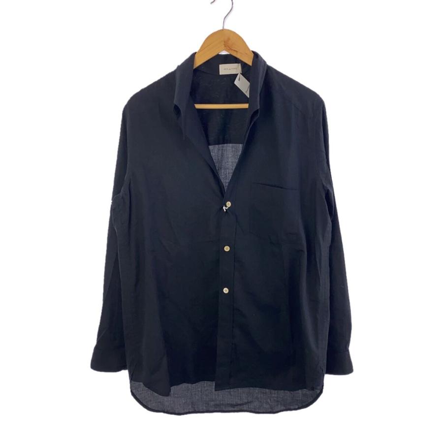 BED J.W. FORD◇長袖シャツ/O/コットン/BLK/無地/25SS-B-BL04 