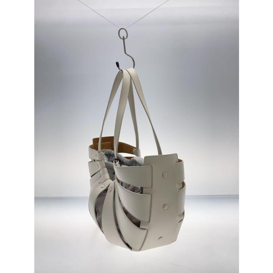 BOTTEGA VENETA◇トートバッグ/レザー/WHT/無地/651577vmauh/ザ 