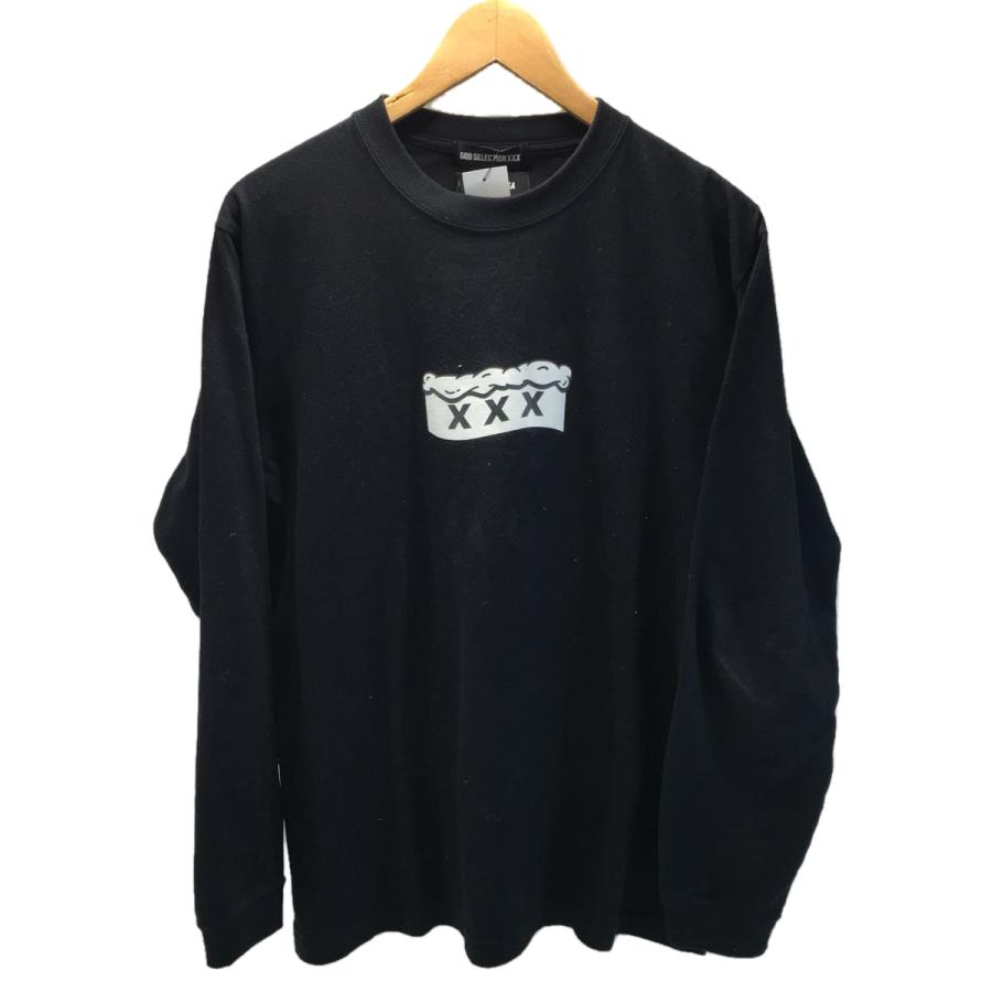 GOD SELECTION XXX◇長袖Tシャツ/M/コットン/ブラック/プリント/ロング