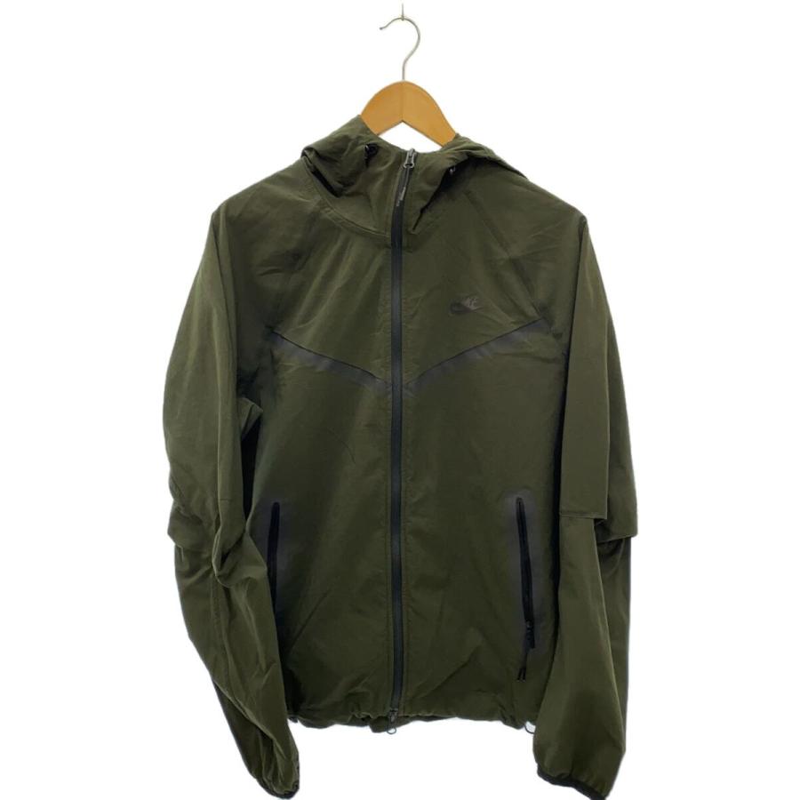 NIKE◇マウンテンパーカ/テック/ウィンドランナー/S/ナイロン/KHK