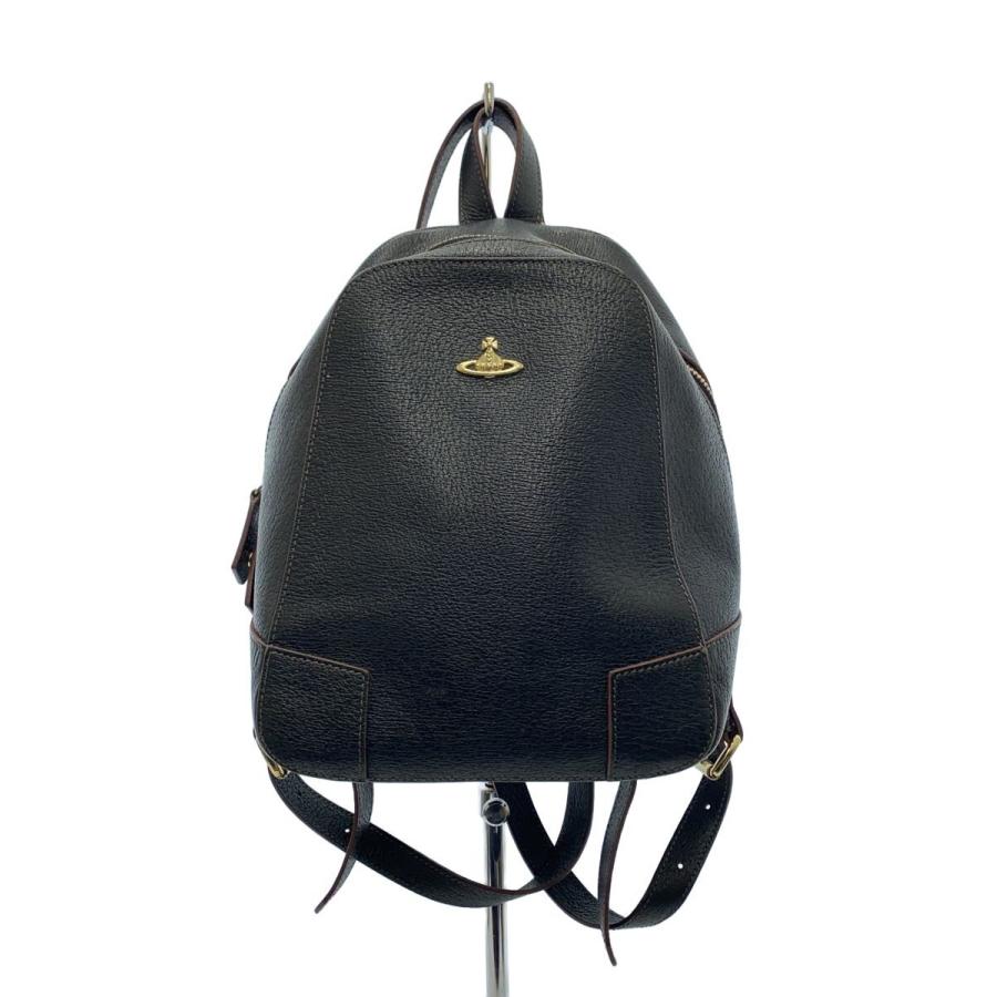 Vivienne Westwood◇リュック/レザー/BLK/無地 : セカンドストリート