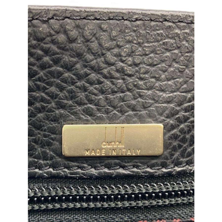 dunhill◇ショルダーバッグ/レザー/ブラック/無地 : セカンド