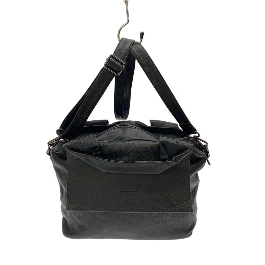 ear PAPILLONNER◇2Way/レザーフラップ/ハンドバッグ/レザー/ブラック