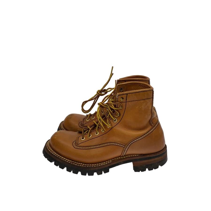 LONE WOLF BOOTS◇ロガーブーツ/US7.5/ブラウン/レザー/LW00125/つま先