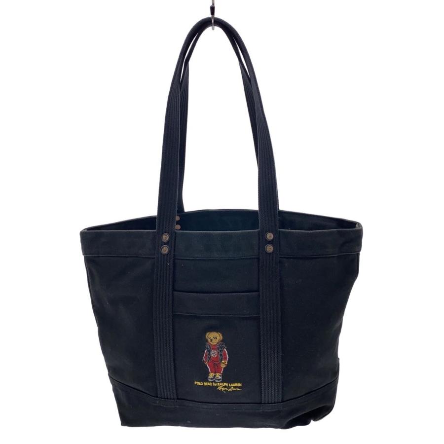 【新品未使用】POLO　RALPHLAUREN ポロ ベア トートバッグ POLO RALPH LAUREN◇ポロベアトートバッグ/キャンバス/BLK