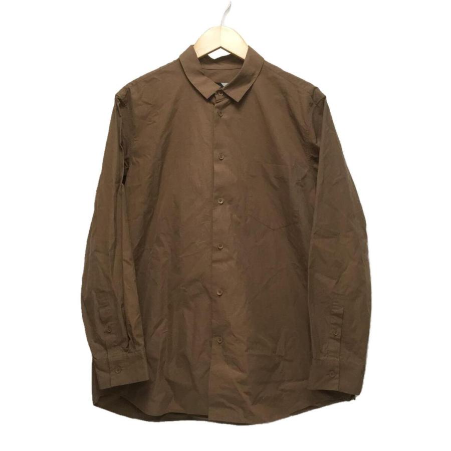 ATON◇GIZA BROAD/オーバーサイズシャツ /長袖シャツ/4/コットン/BRW