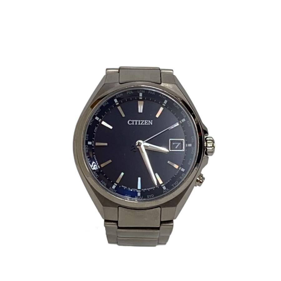 CITIZEN◇ソーラー腕時計/アナログ/ステンレス/SLV/NVY/SS/H149 