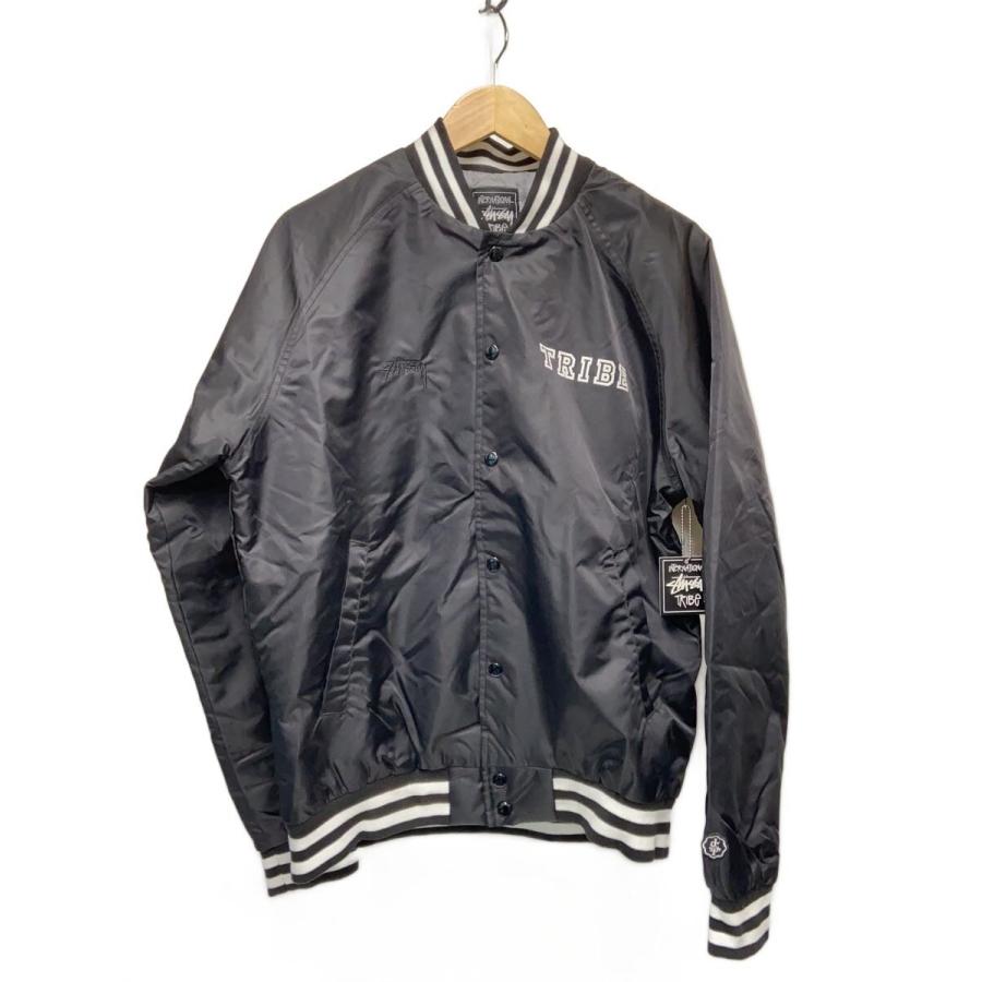 Stussy スタジャン Lサイズ STUSSY◇スタジャン/L/ポリエステル/BLK : セカンドストリートYahoo!店