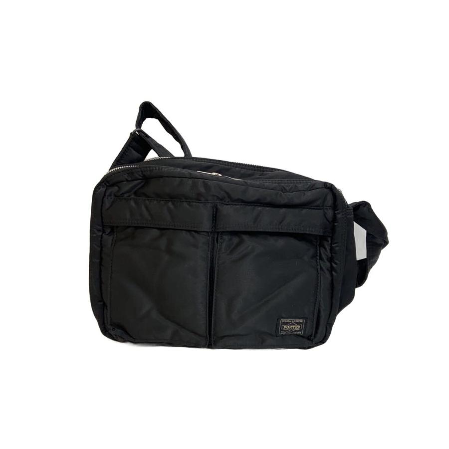 PORTER◇TANKER/ショルダーバッグ/ナイロン/BLK/無地/622-08633 