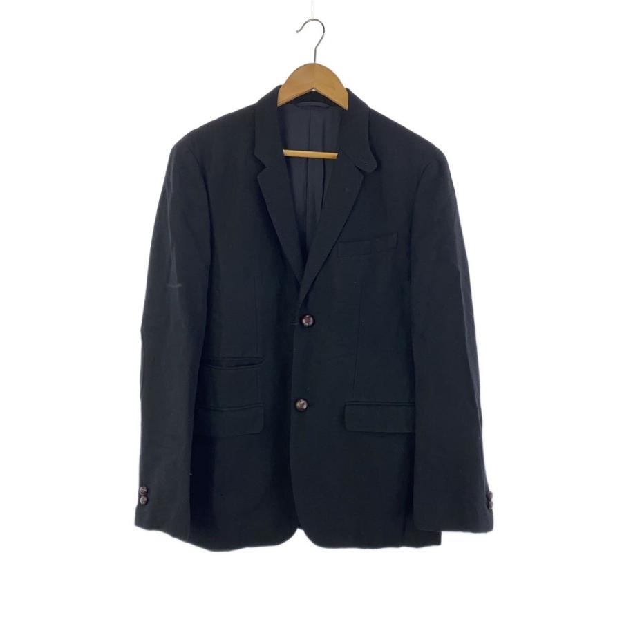 美品 MARGARET HOWELL ブラック テーラードジャケット 麻100% MARGARET HOWELL◇テーラードジャケット/L/ウール/BLK/無地/MHM0372