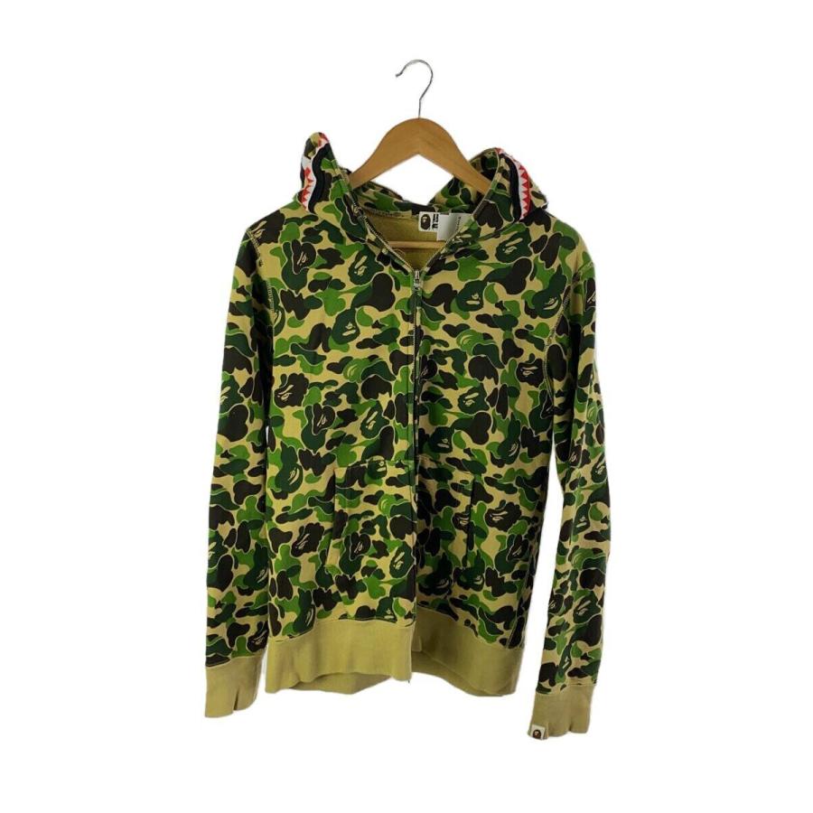A BATHING APE◇ジップパーカー/L/コットン/KHK/カモフラ