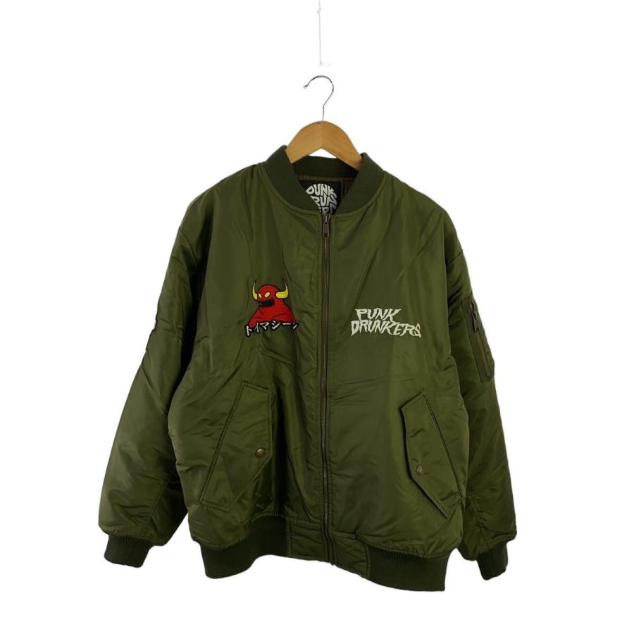 PUNK DRUNKERS◇フライトジャケット/M/ナイロン/KHK : セカンド