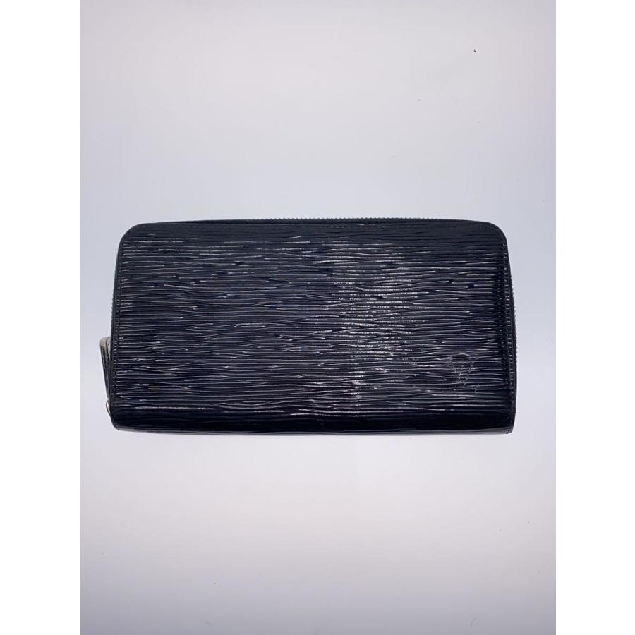 LOUIS VUITTON◇ジッピー・ウォレット_エピ/エナメル/BLK/メンズ 