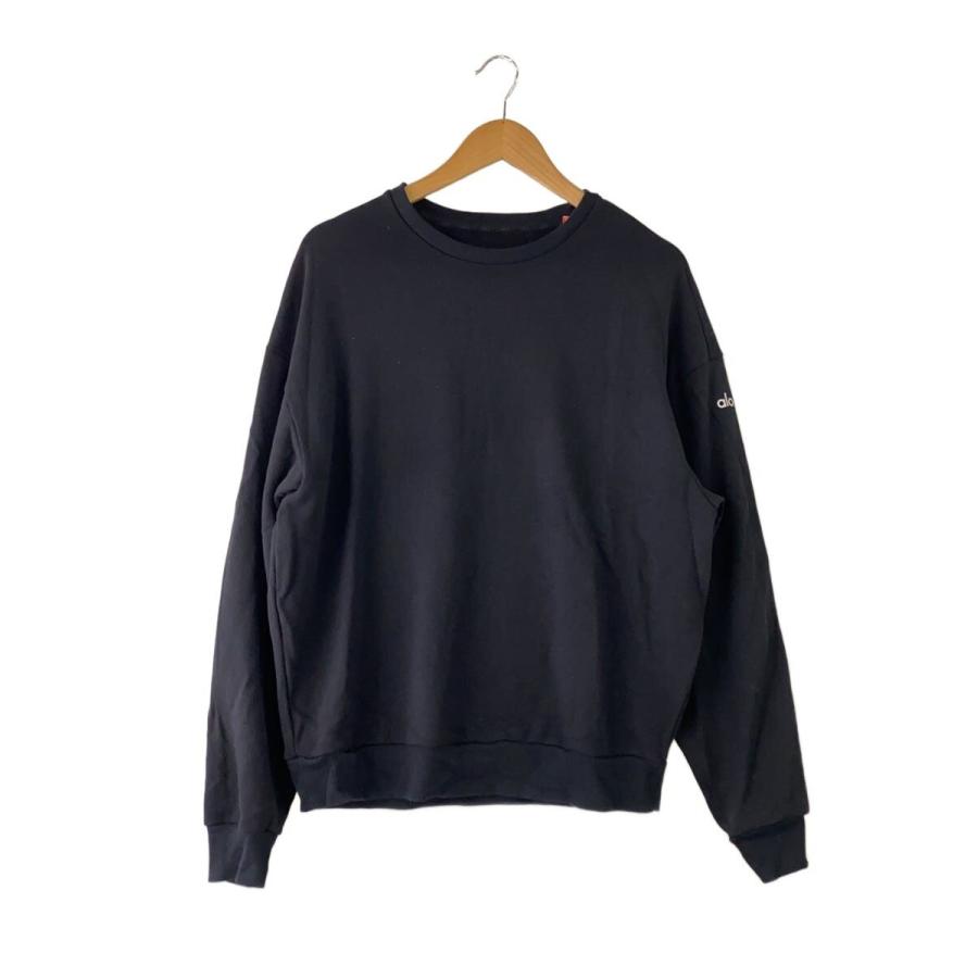 alo ブラック スウェット　トップスのみ alo(ALO YOGA)◇スウェット/XS/コットン/BLK/m3207r// : セカンド